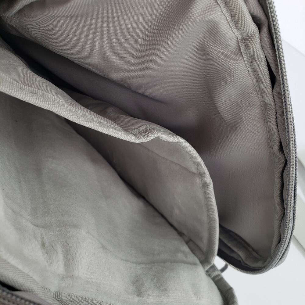 Tablet iPad Crossbody Carrying Case Bag Gray Softsided Canvas Zip Close Lt Grey - Picture 4 of 6